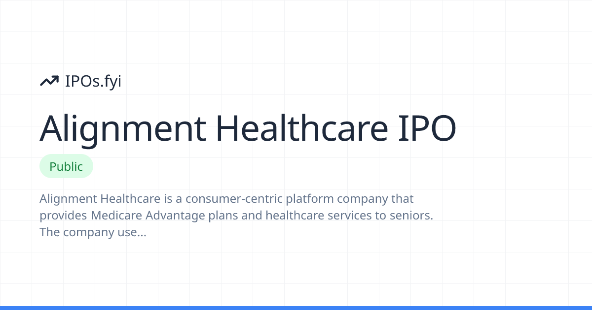 Alignment Healthcare IPO Review: How It Went & Stock Performance | IPOs.fyi