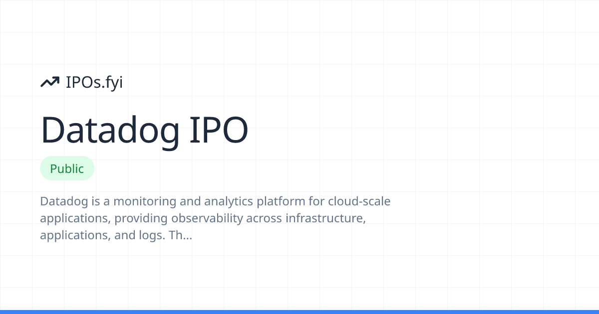 Datadog IPO Review: How It Went & Stock Performance | IPOs.fyi