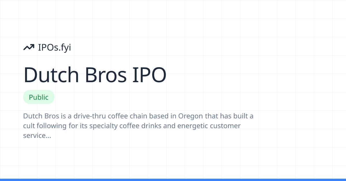 Dutch Bros IPO Review: How It Went & Stock Performance | IPOs.fyi