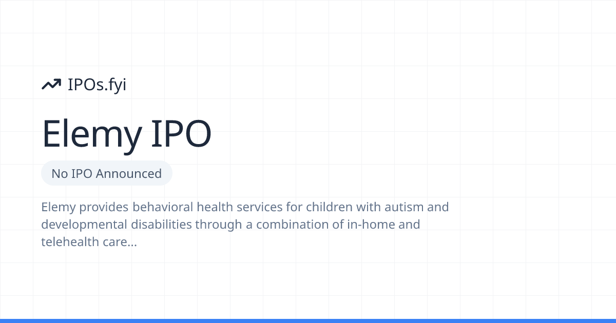 Is Elemy Going Public? IPO & Stock Info (2026) | IPOs.fyi