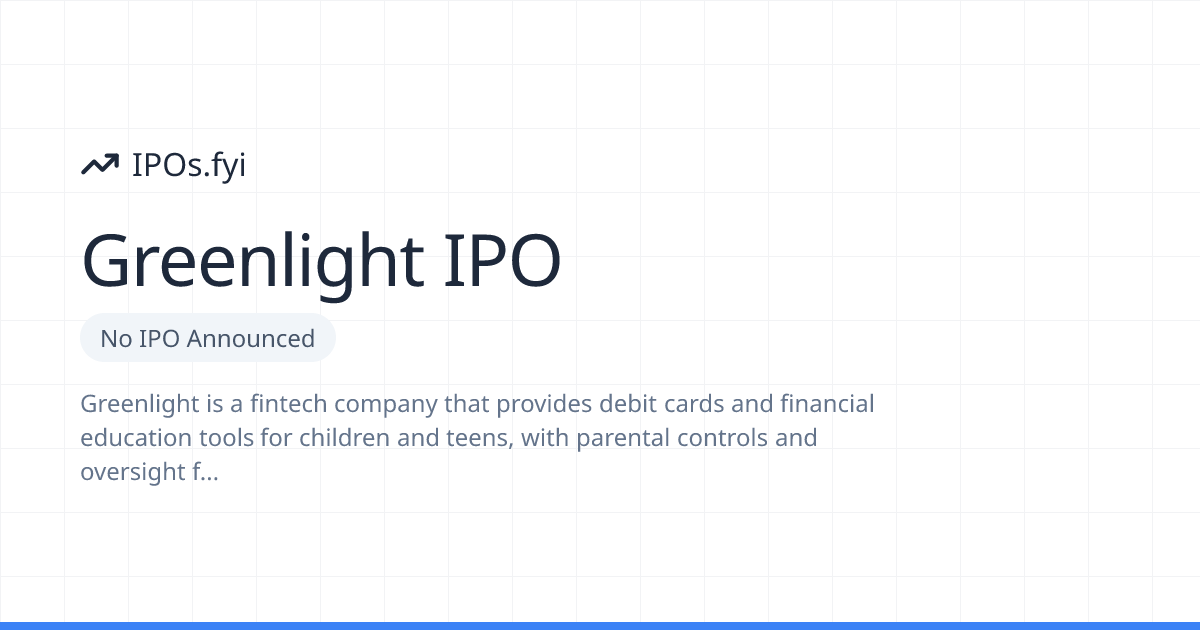 Is Greenlight Going Public? IPO & Stock Info (2026) | IPOs.fyi