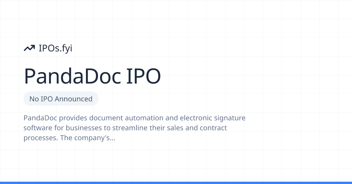 Is PandaDoc Going Public? IPO & Stock Info (2026) | IPOs.fyi