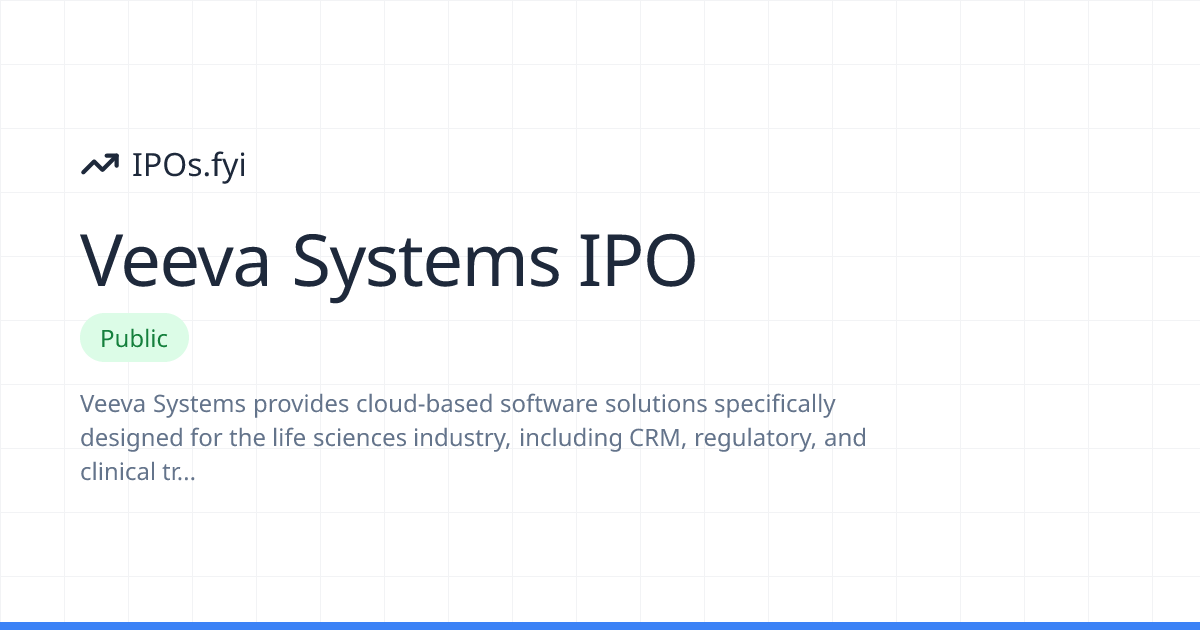 Veeva Systems IPO Review: How It Went & Stock Performance | IPOs.fyi