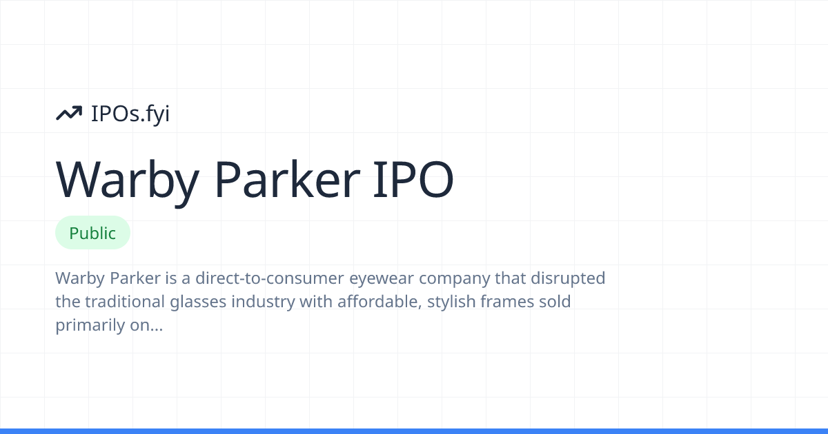 Warby Parker IPO Review: How It Went & Stock Performance | IPOs.fyi
